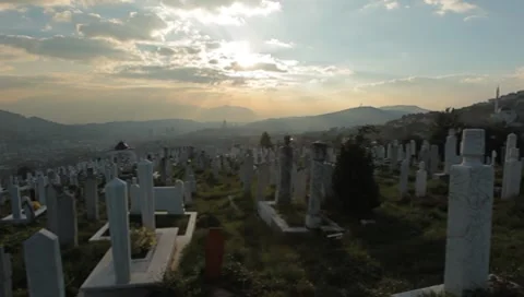 Sarajevo graveyard 库存影片 8656525
