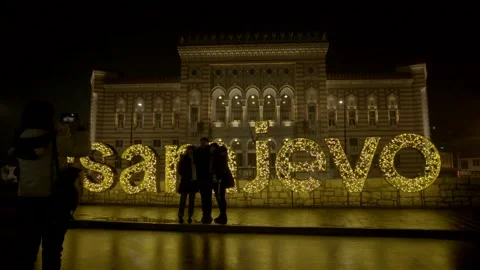 Sarajevo night # Stock Footage 226049309