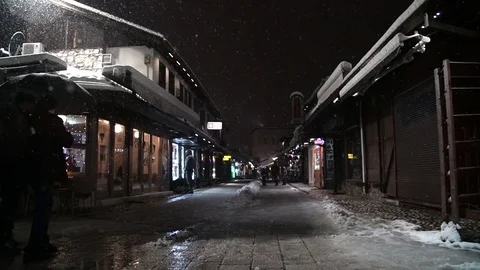 Sarajevo Old Town during a winter Stock Footage 84679612