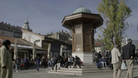 Sarajevo Old Town Stock Footage 84829200