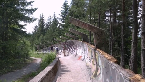 Sarajevo Olympic Bobsleigh Stock Footage 83636039