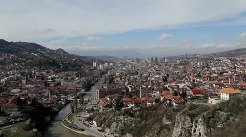 Sarajevo panorama Stock Footage 35792149