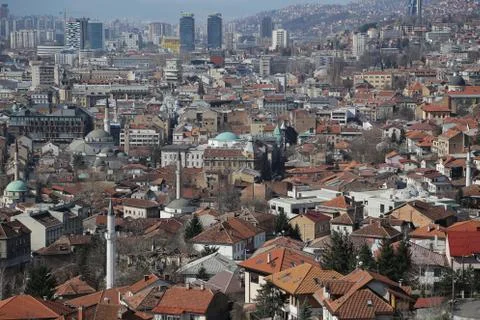 Sarajevo panorama Stock Photos