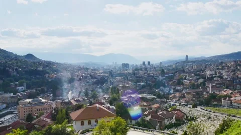 Sarajevo panorama, Skyline Stock Footage 42108484