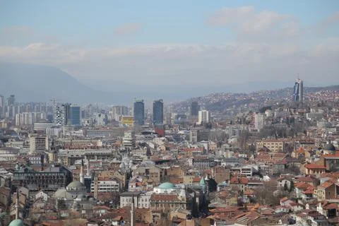 Sarajevo panoramic view Stock Photos