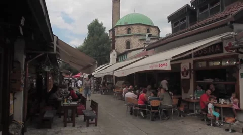 Sarajevo. Street. 스톡 동영상 8654013