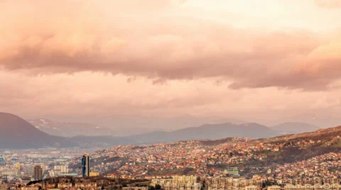 Sarajevo Timelapse 스톡 동영상 34734828