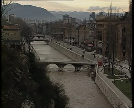 Sarajevo at war times 2 스톡 동영상 8763030