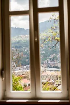 Sarajevo Window View Stock Photos