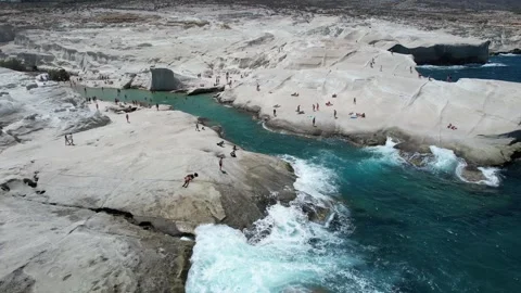 Sarakiniko Beach 库存影片 250339546