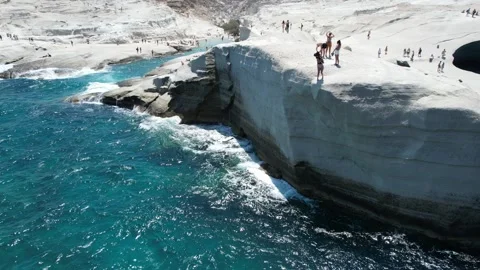 Sarakiniko beach 库存影片 250339585