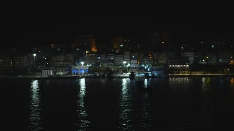 Saranda Bay At Night Stock Footage 171166313