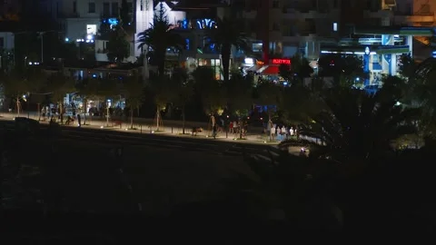 Saranda Promenade At Night 스톡 동영상 171166452
