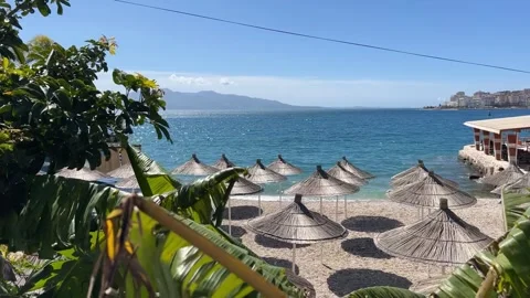 Sarande beach 2 Stock Footage 270063908