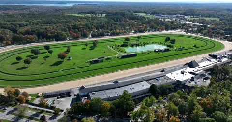 Saratoga Racetrack in Fall I. Stock Footage 302584720