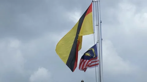 Sarawak Flag Stock Footage 171275345