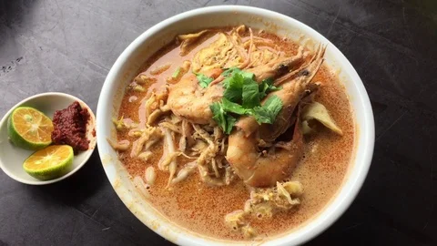 Sarawak Laksa  Stock Footage 119140316