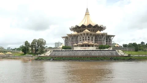 Sarawak State Legislative Assembly Building Stock Footage 166713993