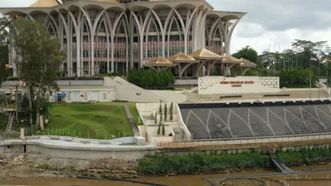 Sarawak State Legislative Assembly Building Stock Footage 166714164