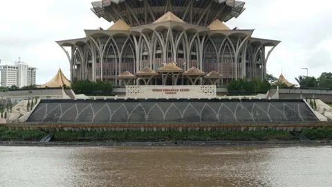 Sarawak State Legislative Assembly Building Stock Footage 166714231