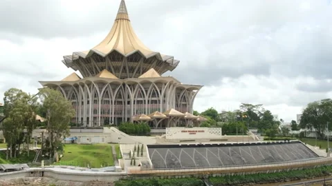 Sarawak State Legislative Assembly Building Stock Footage 166714307