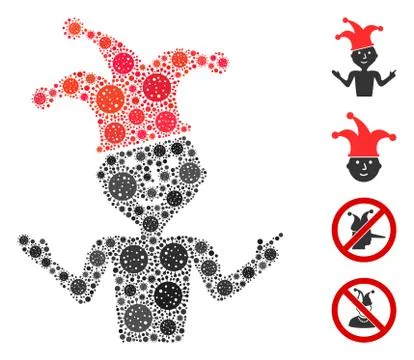 Sarcasm Mosaic of CoronaVirus Items Stock Illustration
