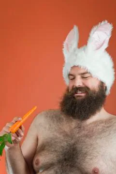 Sarcastic Bunny Man Stock-Fotos