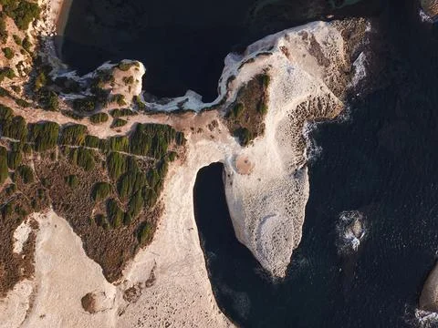S'Archittu from above Foto stock
