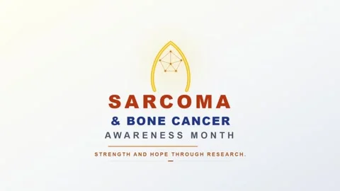 Sarcoma and Bone Cancer Awareness Month Graphic with Yellow Symbol Stock Footage 337630535