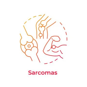 Sarcoma red gradient concept icon Illustrazione stock