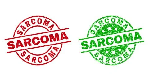 SARCOMA Round Stamp Seals with Rubber Surface Stock Illustration