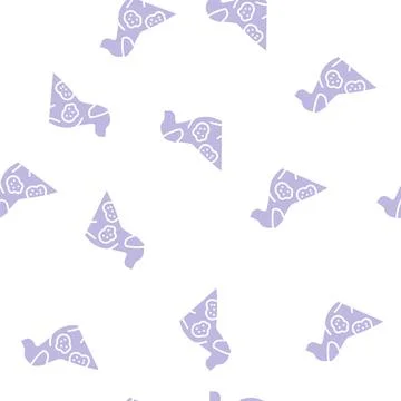 Sarcoptic mange glyph seamless pattern Stock Illustration