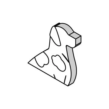 Sarcoptic mange isometric icon vector illustration Stock Illustration