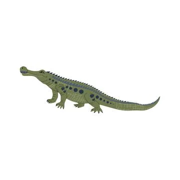 Sarcosuchus extinct genus of crocodile Illustrazione stock
