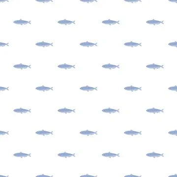 Sardine fish pattern creating seamless marine life background Stockillustratie