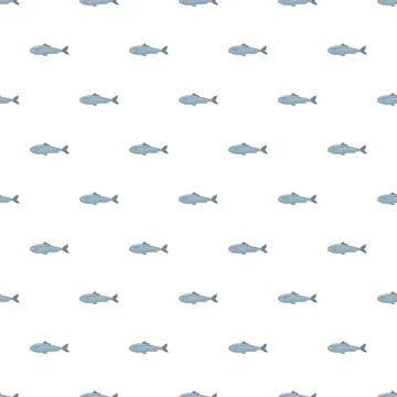 Sardine fish pattern creating a seamless oceanic background Illustrazione stock