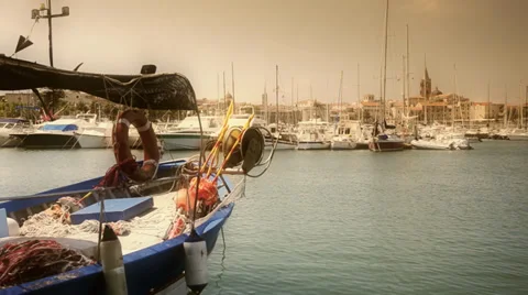 Sardinia, alghero, harbor 스톡 동영상 34390758