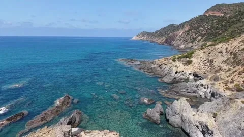 Sardinia beach Sa Perdischedda Pitticca Stock Footage 335648718