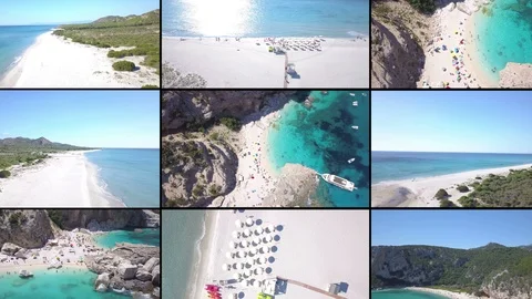 Sardinia beaches video composition Stock-Footage 92252323