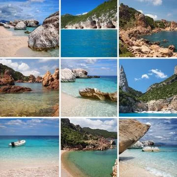 Sardinia collage Stock-Illustration