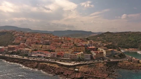 Sardinia flight castelsardo 2 Video stock 103704587