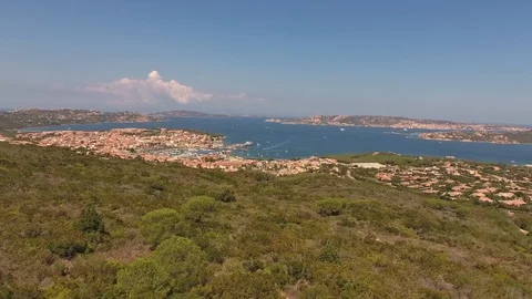 Sardinia flight view left on Palau Video stock 103588633
