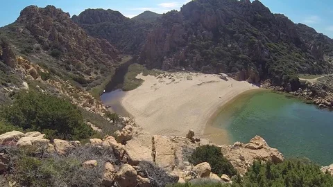 Sardinia landscape li cossi Stock Footage 128648573