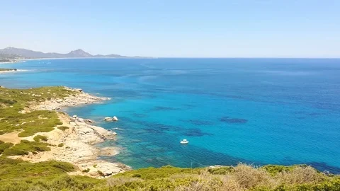 Sardinia Panoramic Landscape. Summer Concept. View from Mountain Monte Turno on Video stock 121776670