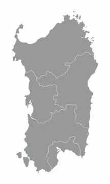 Sardinia region map Stock Illustration