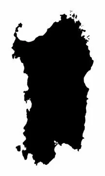 Sardinia region map Stock Illustration