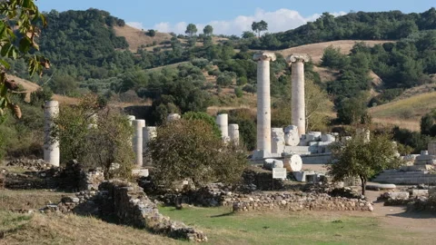 Sardis Ancient City, Apollo Temple Ruins, Manisa, Turkey Video stock 322993796