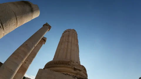 Sardis Ancient City, Apollo Temple Ruins, Manisa, Turkey Stock Footage 323939696