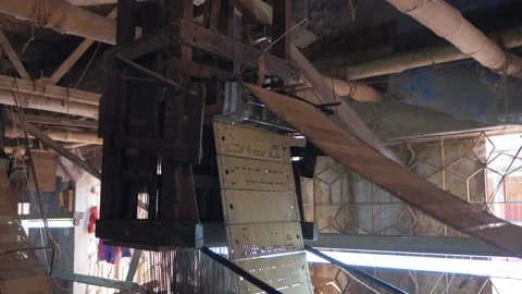 Saree weaving machine Stock Footage 135478296