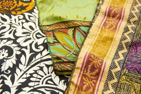 Sari Fabric Stock Photos